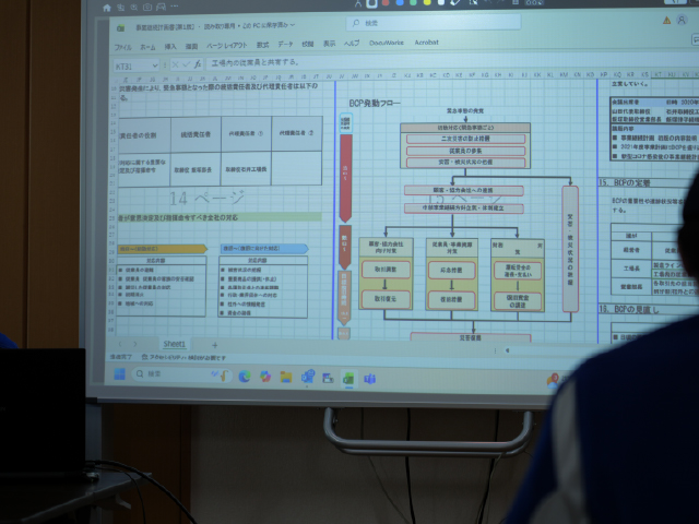 11月6日BCP(事業継続計画)策定研修の様子